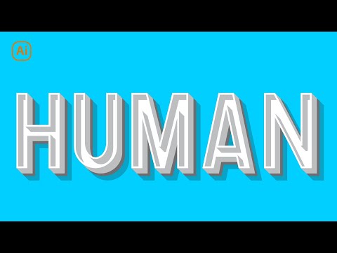 Adobe Illustrator Tutorial  | How to Create Editable Retro Text Effect | Human Design