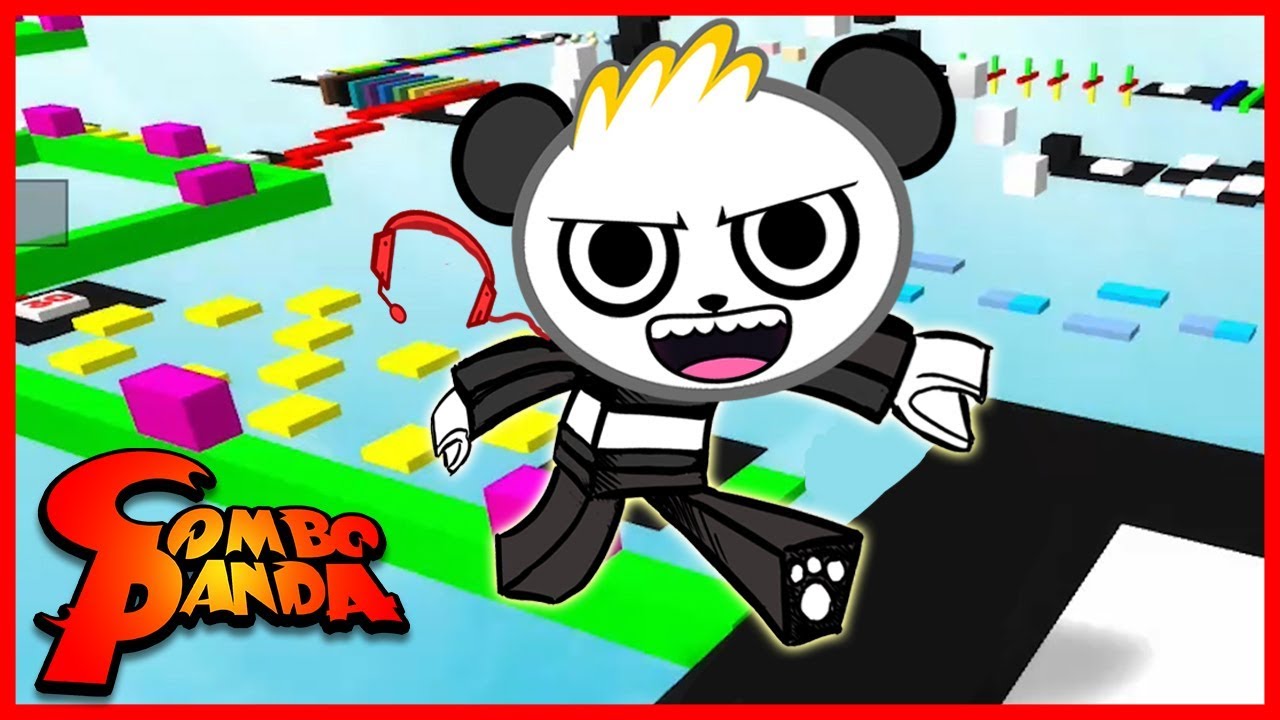 Roblox Mega Fun Obby Part 2 Run Jump And Slide On Fun Obstacle Course Let S Play With Combo Panda Youtube - funny obby roblox