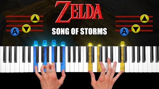 Song of Storms - Zelda Ocarina of Time - Piano Cover & Tutorial