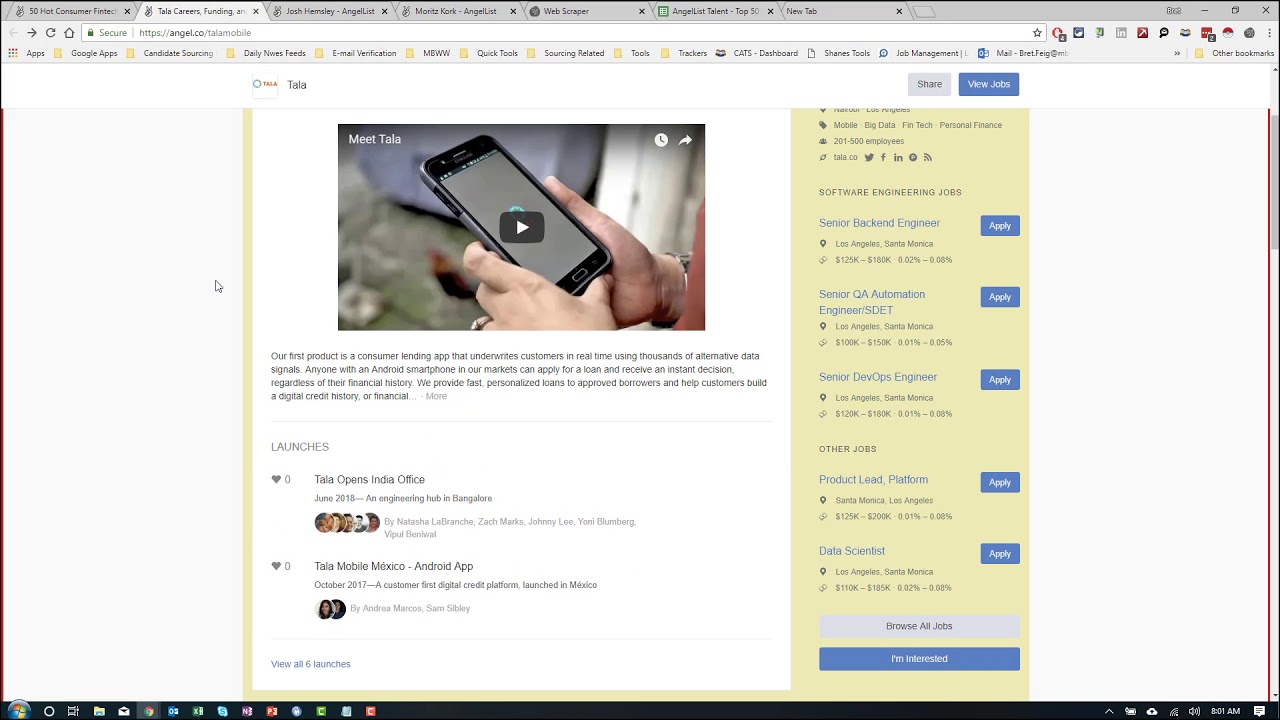 Untech - Video 7 - Scraping AngelList with Webscraper.io