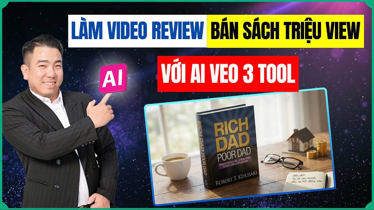 Tạo Video Review Sách Bán Hàng Kiếm Tiền Affiliate Với Tool AI Veo 3 Siêu Đỉnh!