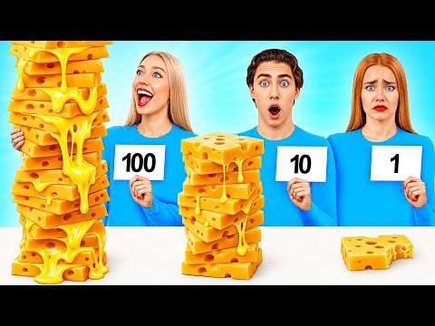 100 Layers of Food Challenge | Tasty Kitchen Hacks by Candy DO