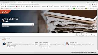 CAJCS Gale OneFile News Database Tutorial