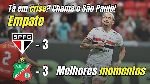 Sao 3 x 3 Velo | Melhores momentos | Confira tudo!