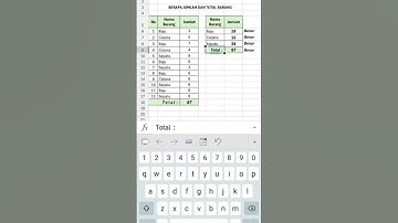 Menghitung jumlah dan total barang. #excel #tutorial #tutorials #tutorialexcelpemula #belajar #tuto