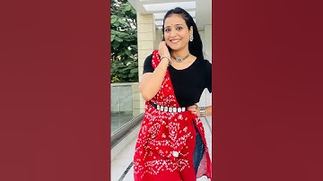 Jeans with dupatta style for Navratri Garba #shorts #garba #navratri #dupattastyling #viral