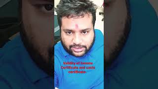 Validity Of Income And Caste Certificate upscholarship incomecertificate scholarshipnewupdate