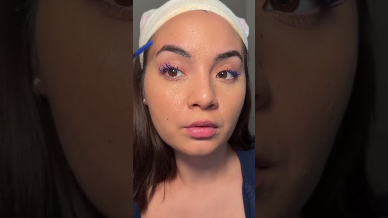 Blue Mascara on Brown Eyes