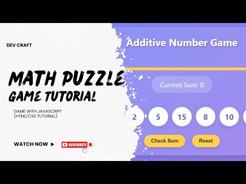 How to Code an Interactive Math Game | Web Dev Project 2024