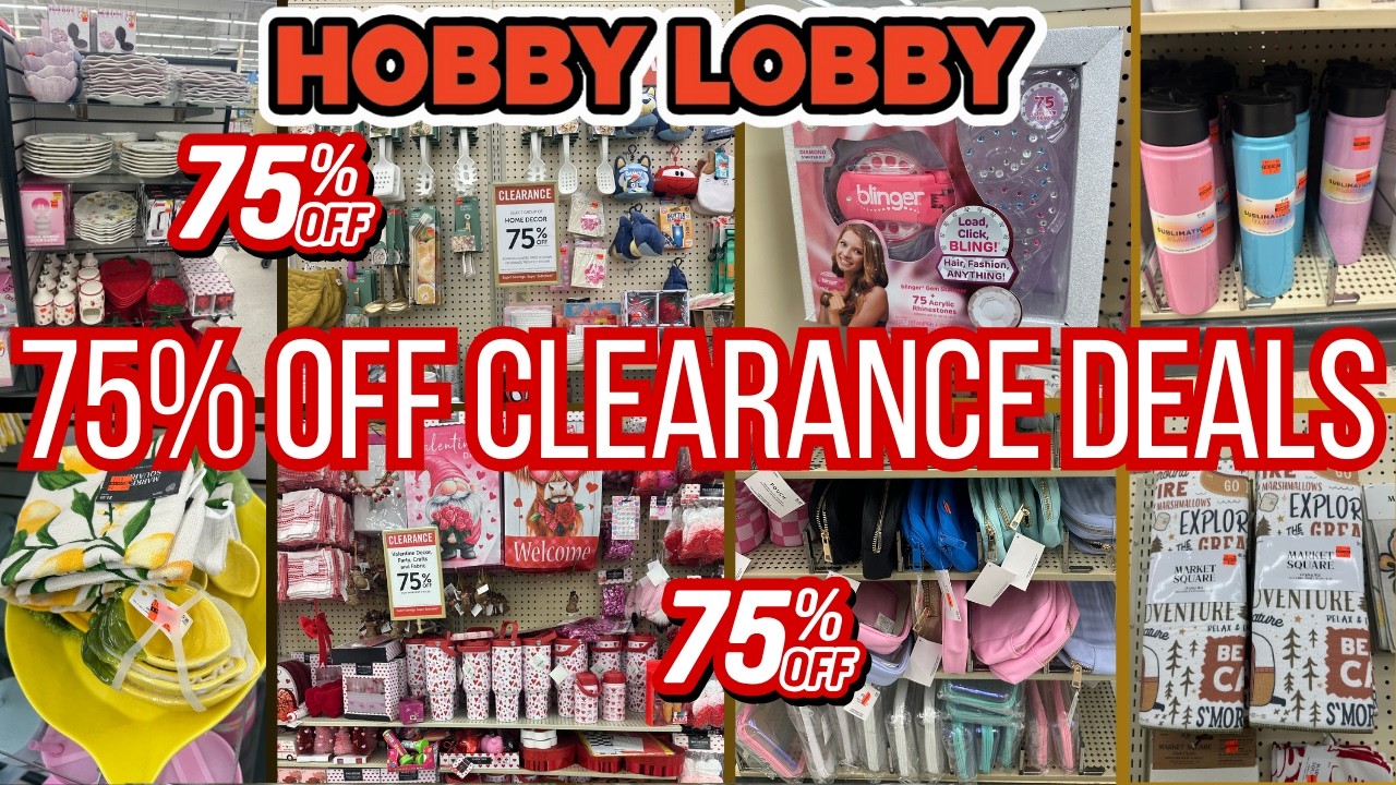HOBBY LOBBY 75% OFF CLEARANCE DEALS TODAY💥SHOP WITH ME CLEARANCE 