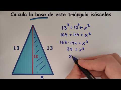 Video: Cómo Calcular La Base De Un Triángulo Isósceles