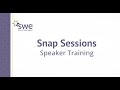 Snap Sessions Speaker Training