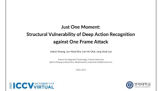 [ICCV 2021] Just One Moment: Structural Vulnerability of Deep Action Recognition against One Frame..