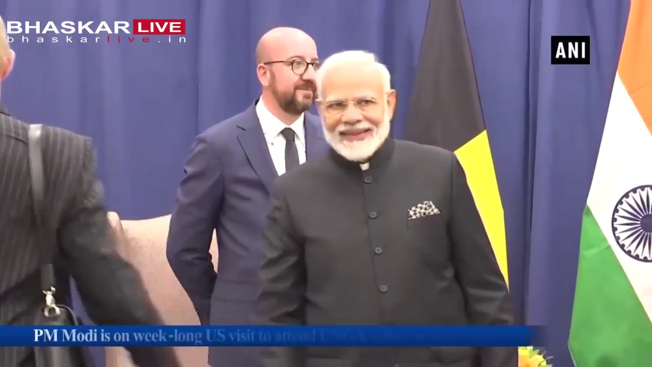 Modi meets Belgian counterpart at UNGA-Bhaskar Live