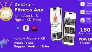 Zestra UI Kit Fitness Meditation Yoga App Android iOS ReactNative Figma XD Sketch