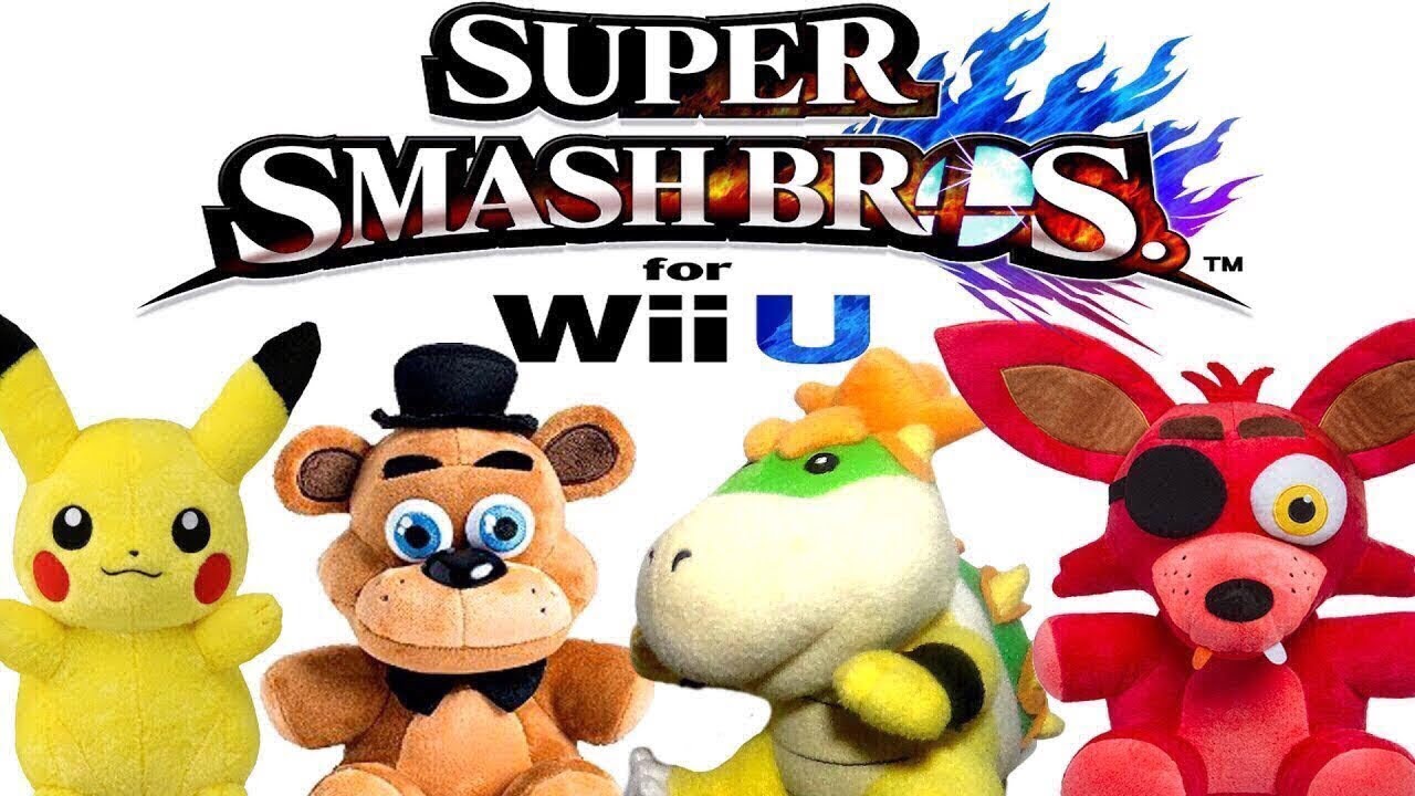 Pikachu, Freddy, Bowser Jr And Foxy Play Super Smash Bros Wii U