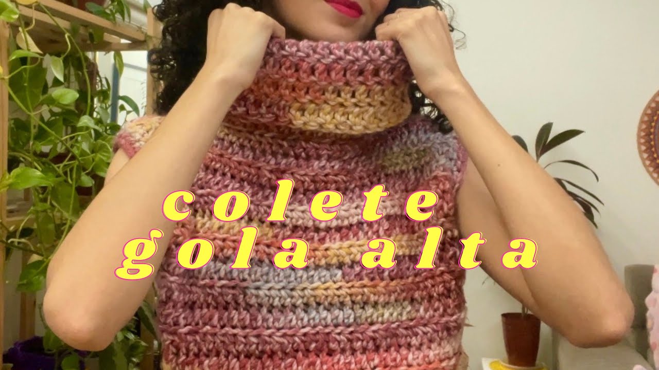 COLETE GOLA ALTA - CROCHÊ