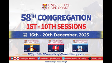 TVUCC LIVE : UCC 58TH CONGREGATION (10TH SESSION)