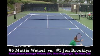 Wetzel vs Brooklyn QF HLTS - 2014 Royal Lahaina Challenger Wildcard