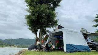 Camping suối La Ngâu #CampingCar # sound of Nature #relaxing #cắm trại bãi La Ngâu Hương Lộc