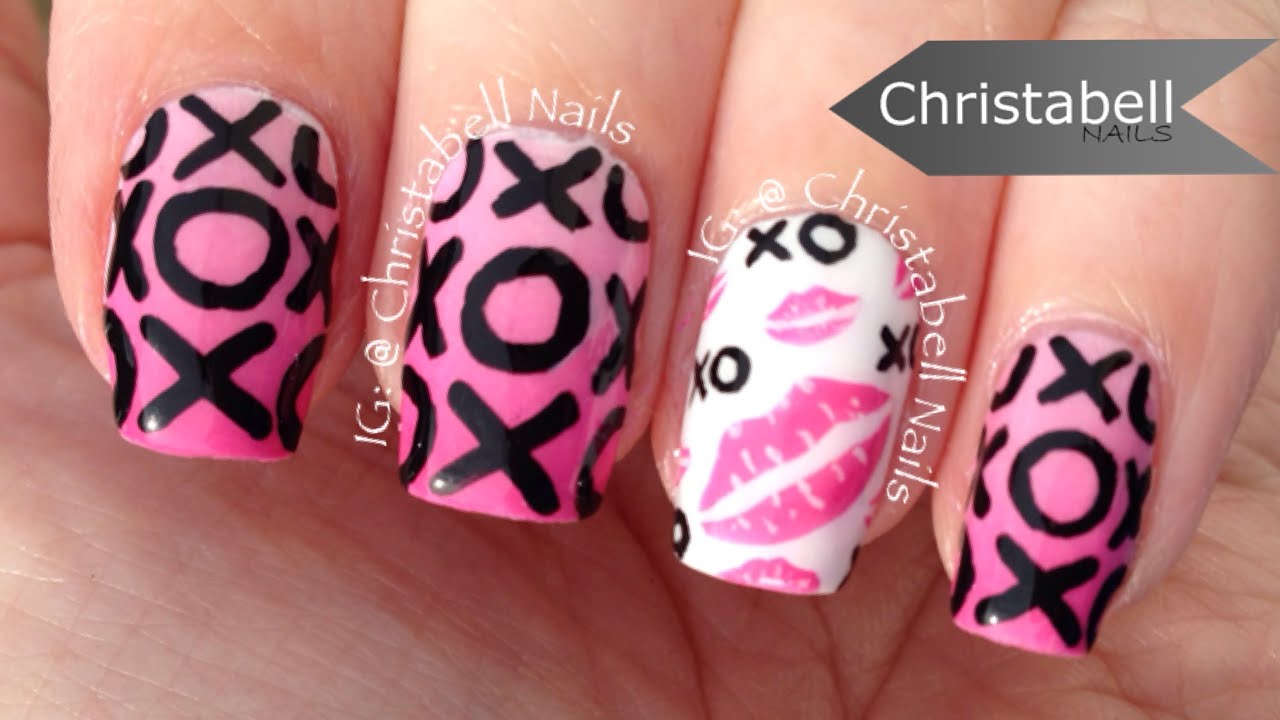 ChristabellNails Valentine's Kissable Nail Art Tutorial YouTube