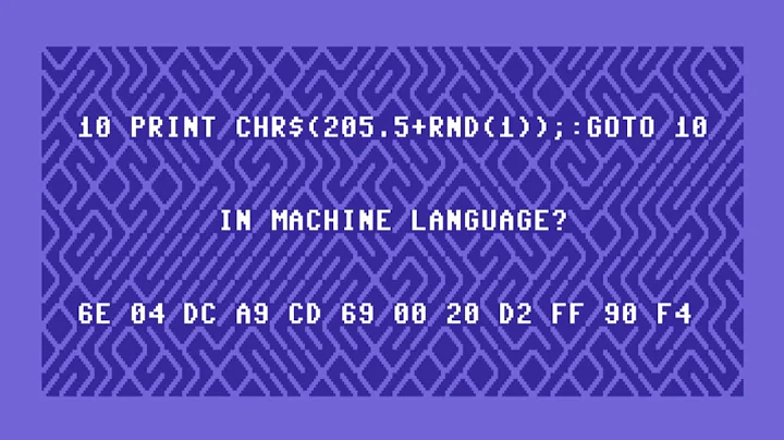 Machine Language 10 PRINT Size-Optimized for Commodore 64