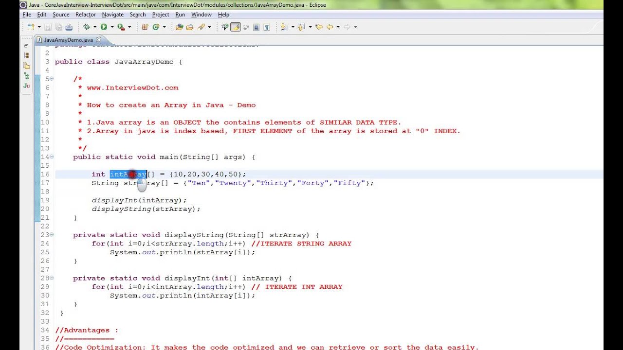 TAMIL WHAT IS AN ARRAY IN JAVA DEMO - YouTube