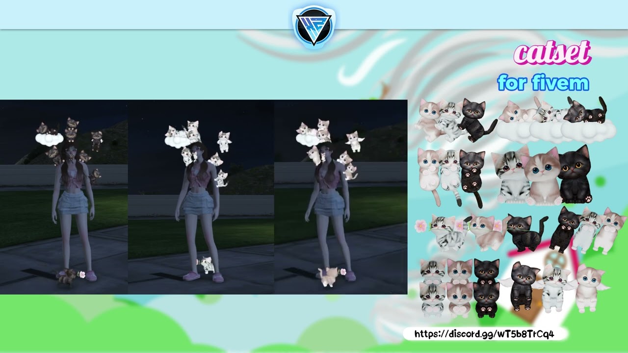Fivem Fashion Prop Animation l cat set