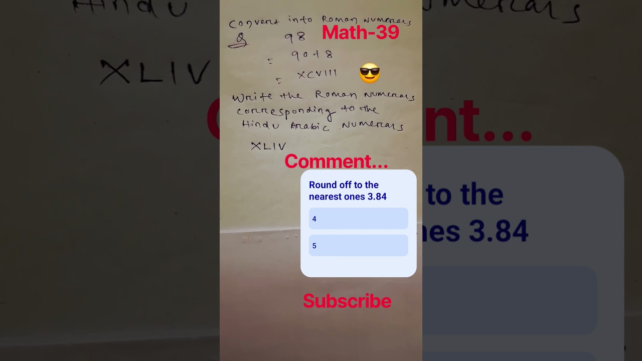 How to write Roman numerals corresponding to the hindu Arabic numerals 😍 #shorts #youtubeshorts