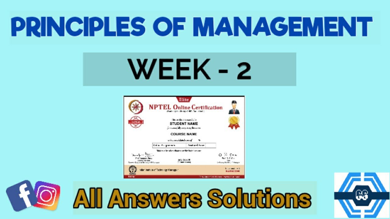 nptel principles of management assignment answers 2021