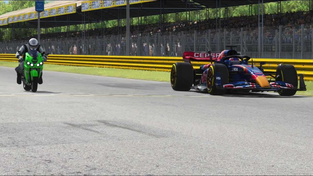 ☆ F1 Racing Car Kawasaki Ninja ZX-14R vs F1 Red Bull Max Verstappen at Monza Full