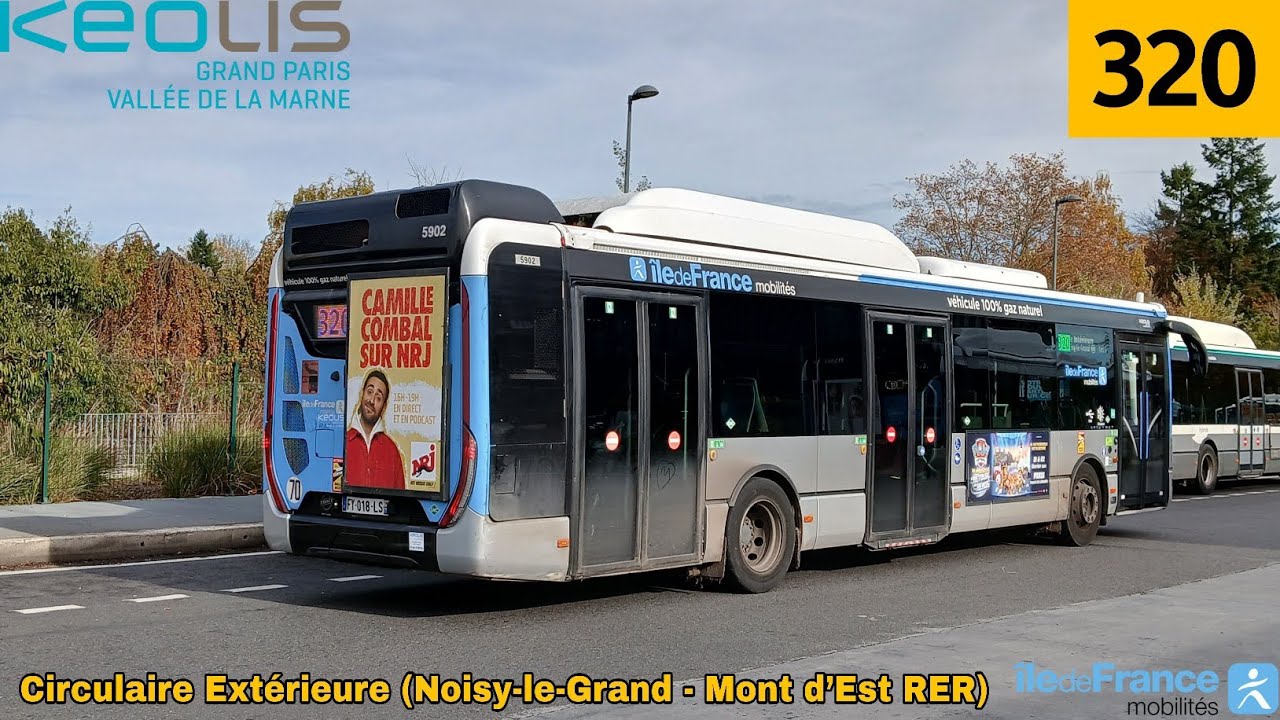 Bus 320 Kéolis GPVM - Urbanway 12 GNV N°5902 Circulaire Extérieure ...