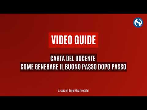 Video VIDEO TUTORIAL | Carta docente 383 euro, accesso piattaforma e generazione buono (anche TRASPORTI)