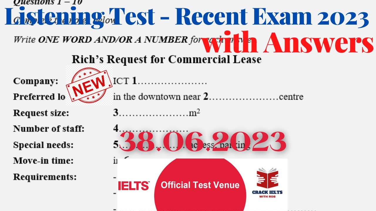 IELTS Listening Actual Test 2023 with Answers | July Exam