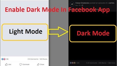 Enable Dark Mode In Facebook App |New Update Official| 2020