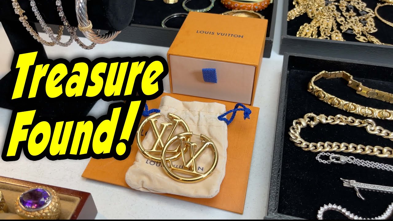 Found jewelry box with GOLD, SILVER & LOUIS VUITTON jewelry. First