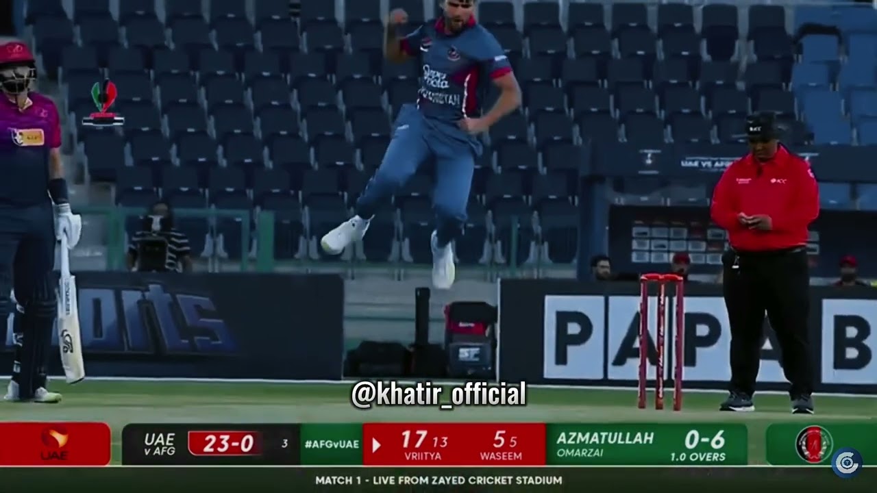Azmatullah Omarzai Best Wicket Against Uae Afg🇦🇫 vs Uae 🇦🇪 