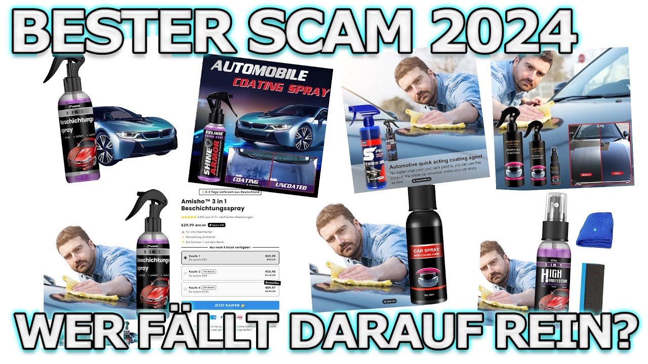 SO FUNKTIONIERT SCAM! Shine Amor, Amisho, EELHOE mit 100ml Beschichtungsspray - Wer ist so naiv?