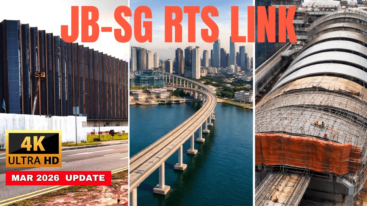 Singapore - Johor RTS | March 2026 Construction Update By Drone