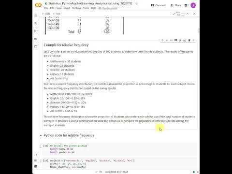 Calculating Relative Frequency using Python