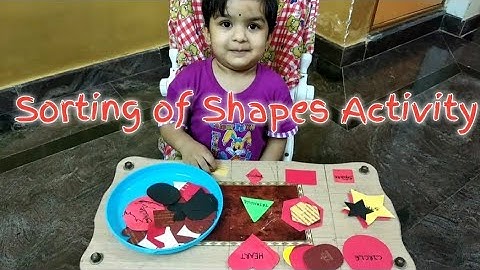 #Sorting of Shapes Activity #Activities for preschoolers