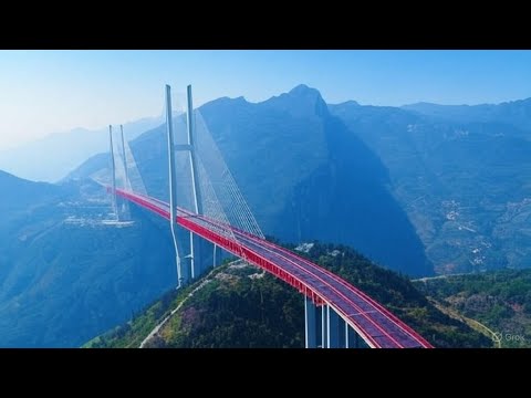 The World's Highest Suspension Bridge Without Pylons | Chinese