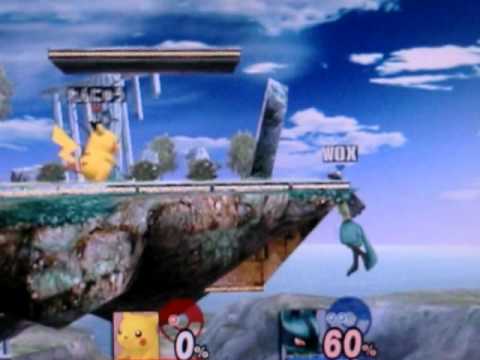 スマブラX-ピカチュウvsルカリオ1 (対戦プレイ)