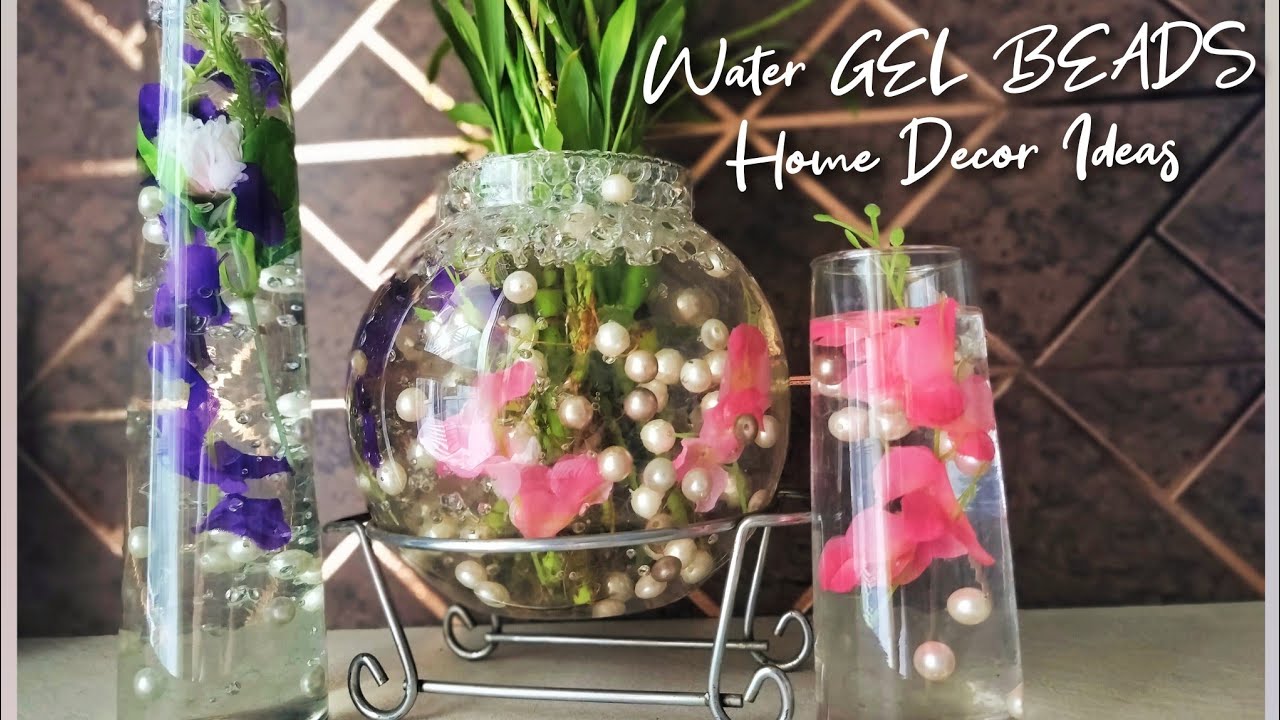 1544 Beautiful Vases With Floating Candles, Pearls and Water Beads