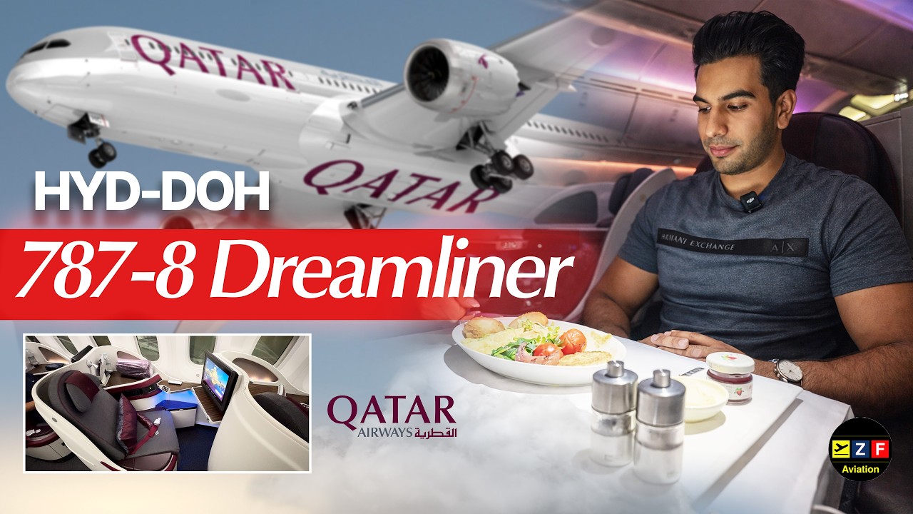Внутри бизнес-класса Boeing 787-8 авиакомпании Qatar Airways | Полный опыт полета из Хайдарабада ...