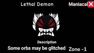 How To Get Lethal Demon In Find The Geometry Dash Difficulties Roblox Zone -1 Updated X6 Orbs