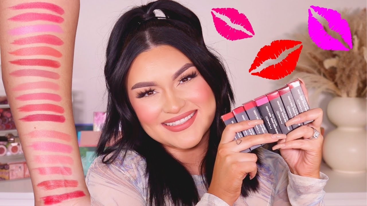 NEW MAC COSMETICS RETHINK PINK LIPSTICKS SWATCHES YouTube