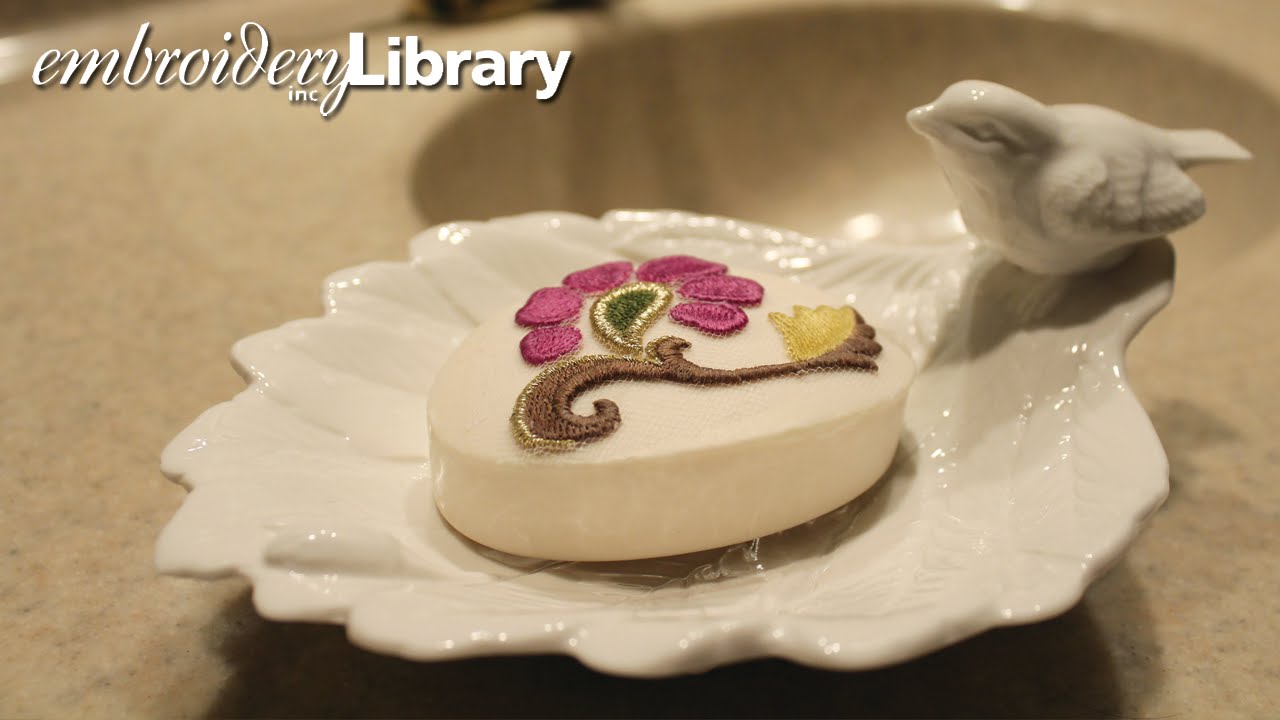 Adding Embroidery to Soap