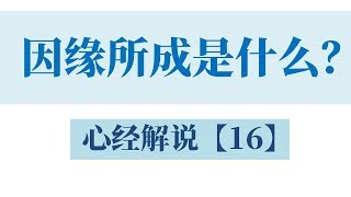 因缘所成是什么意思？心经解说【16】