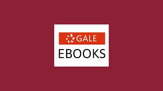 Gale eBooks